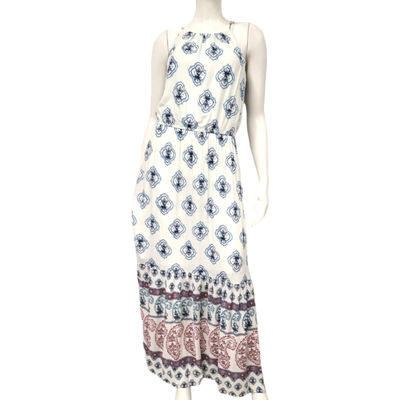 Maurices White Paisley Maxi Dress New with Tags size Medium - Picture 3 of 9